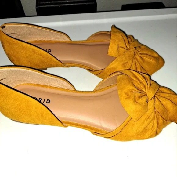 Torrid Mustard Pointed Toe Suede Slip-On Flats - Picture 8 of 12